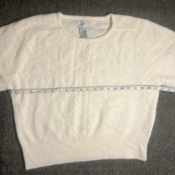 Jacqueline Ferrar Vintage Lambswool Rabbit Angora Shirt Sleeve Sweater EUC - Picture 5 of 11